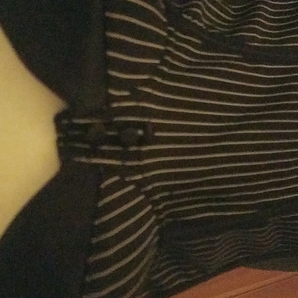 INTIMATE BASICS BLACK AND WHITE PIN STRIPE BUSTIER @ THONG - Picture 3 of 6